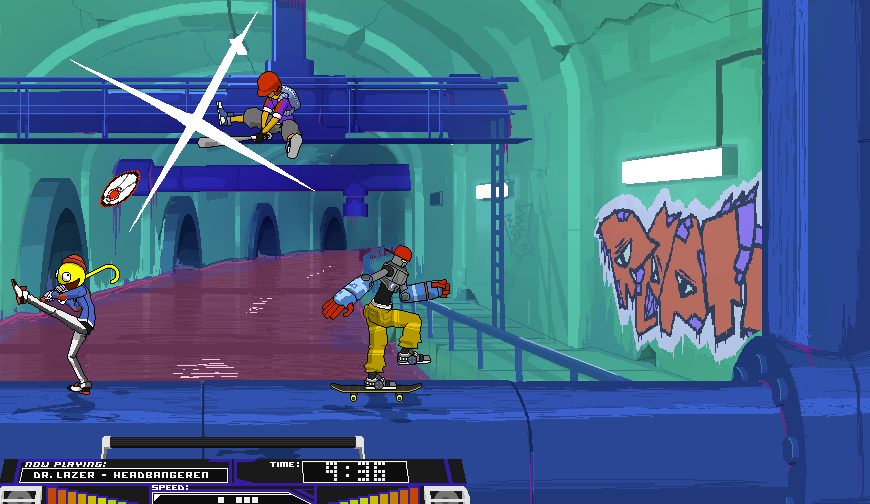 Lethal League is the fighter where you nail friends with fastballs