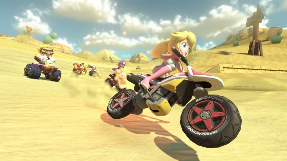 Mario Kart 8: a review in four dimensions