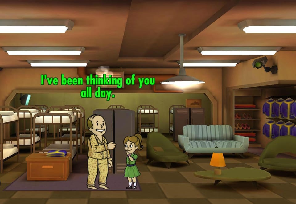 Fallout Shelter is a small, cynical game