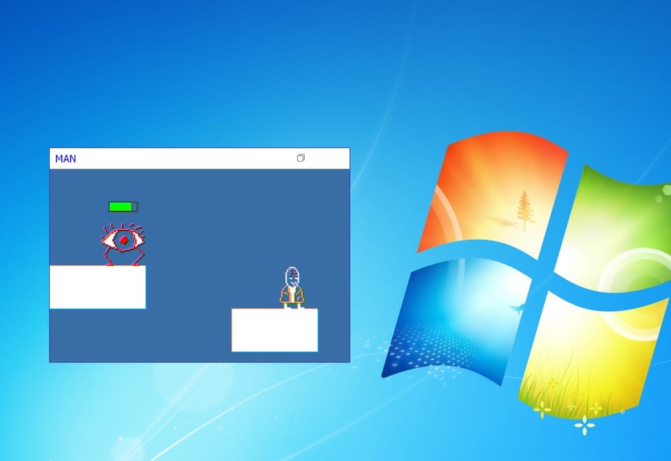 Play the platformer hidden behind your desktop