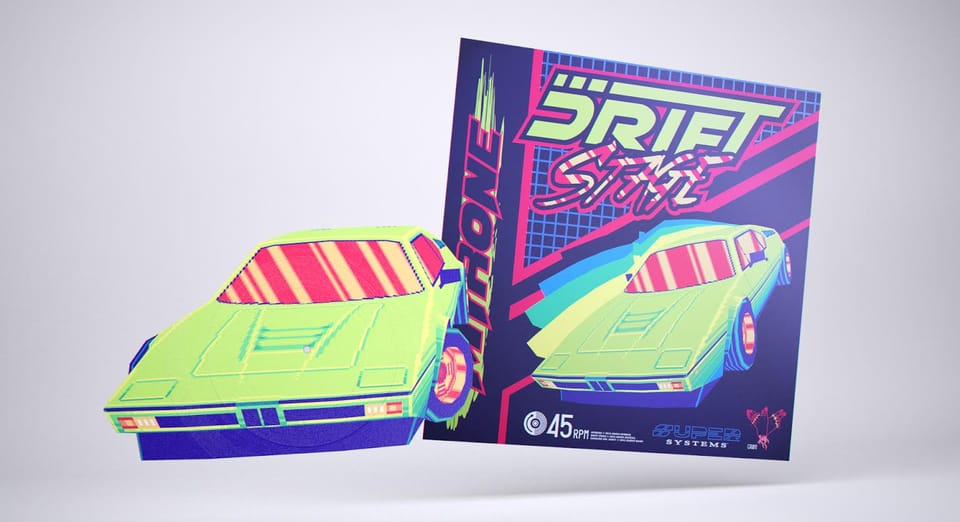 Drift Stage’s soundtrack is being pressed onto a car-shaped vinyl