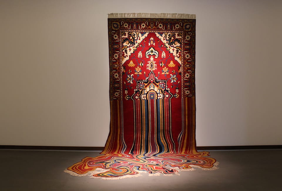 Sculptor turns Azerbaijani rugs into sublime glitch art