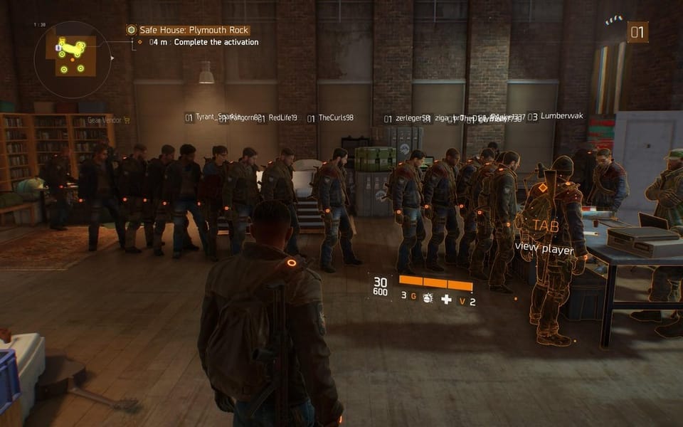 People are forming orderly queues in The Division, a game about chaos