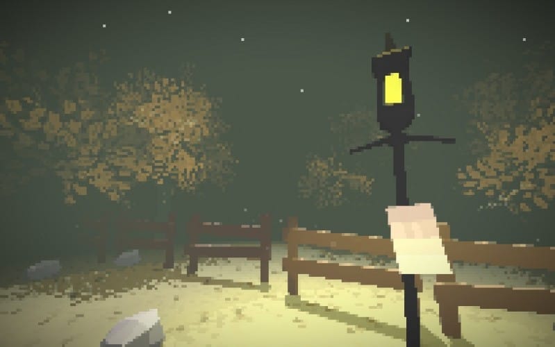 Lose yourself in the looping puzzles of a beautiful low-res forest