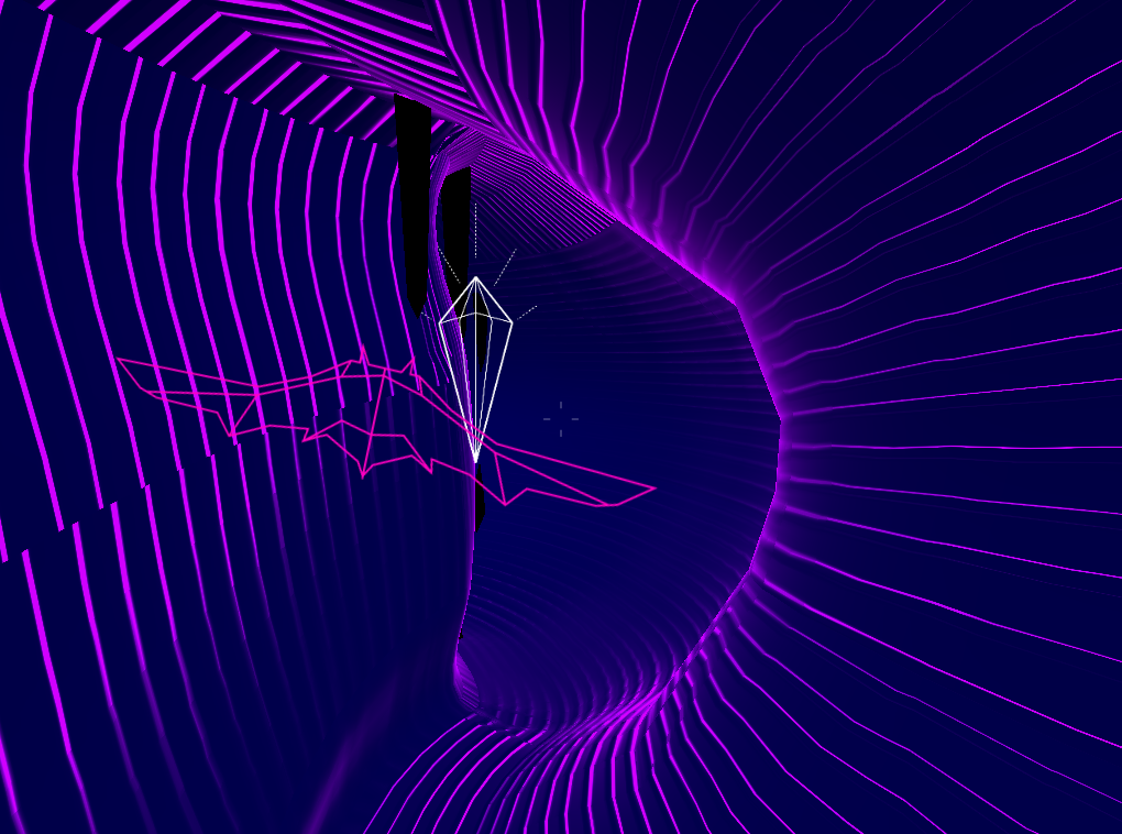 Bat simulator realizes echolocation in Tron-like neon