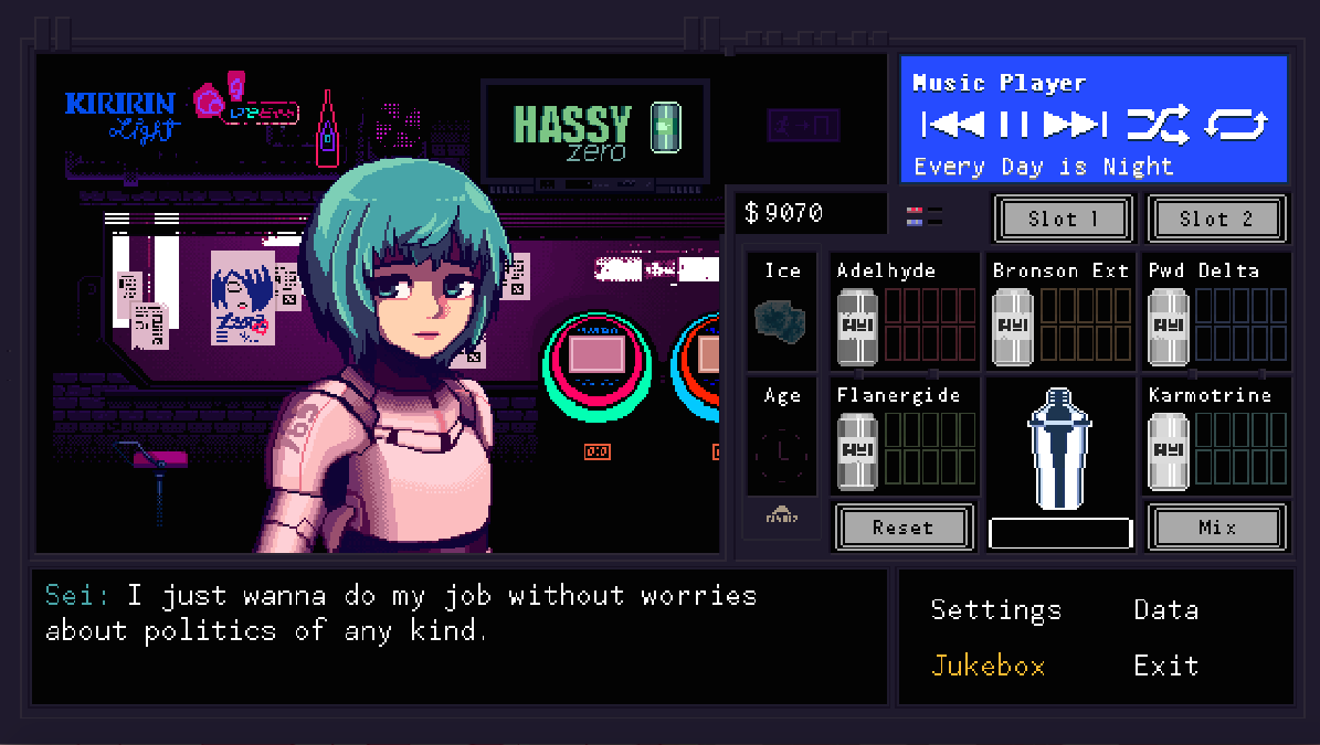 VA-11 Hall-A is how you do modern cyberpunk