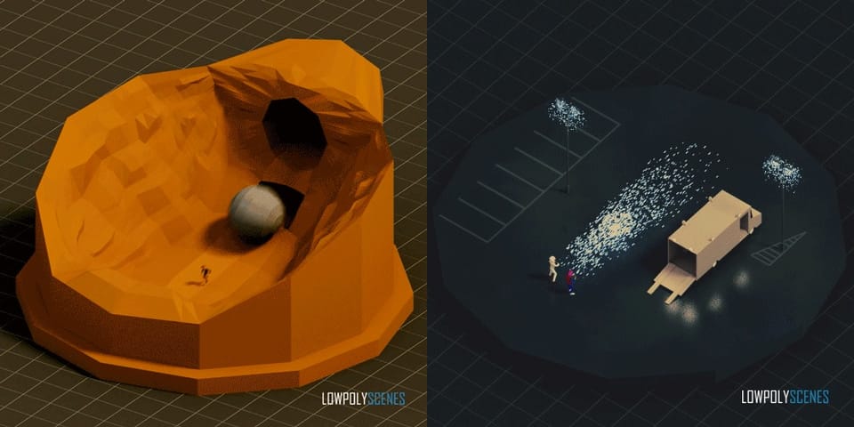 Iconic movie moments turned into gorgeous low-poly scenes