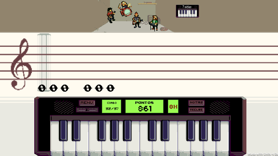 Musikinésia, a game that teaches you music theory