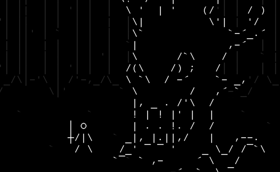 Check out the animations on this upcoming ASCII adventure